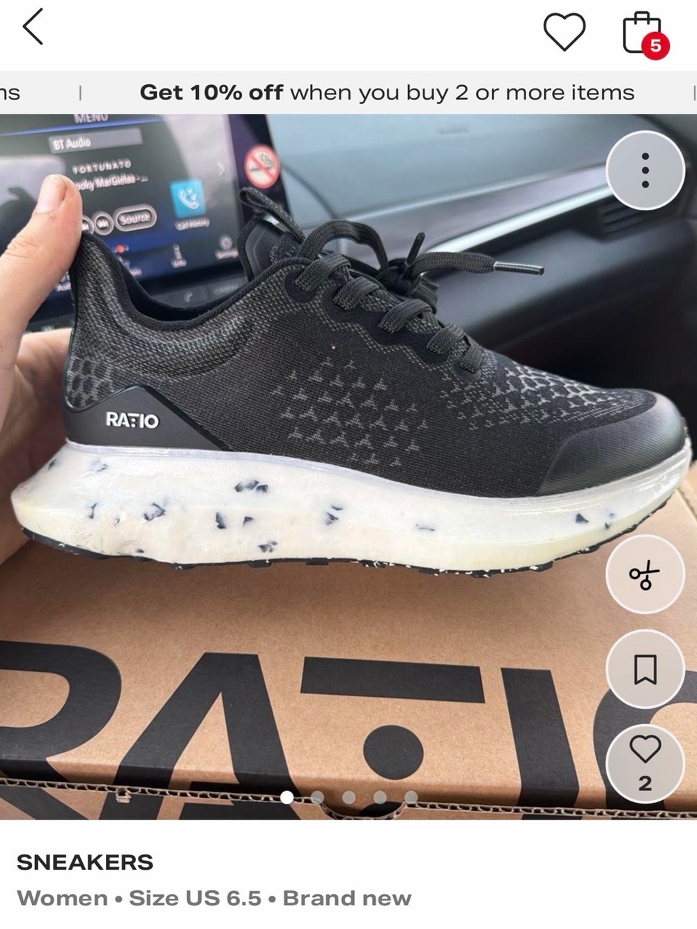 Ratio Women's Black Athletic Running Shoes ( better then HOKAS )